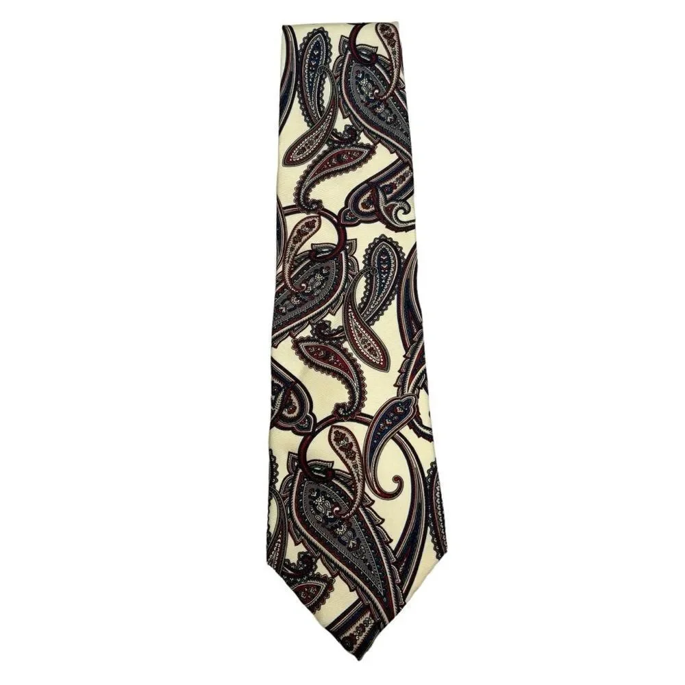 Men’s Vintage Christian Dior 100% Silk Paisley Print‎ Tie